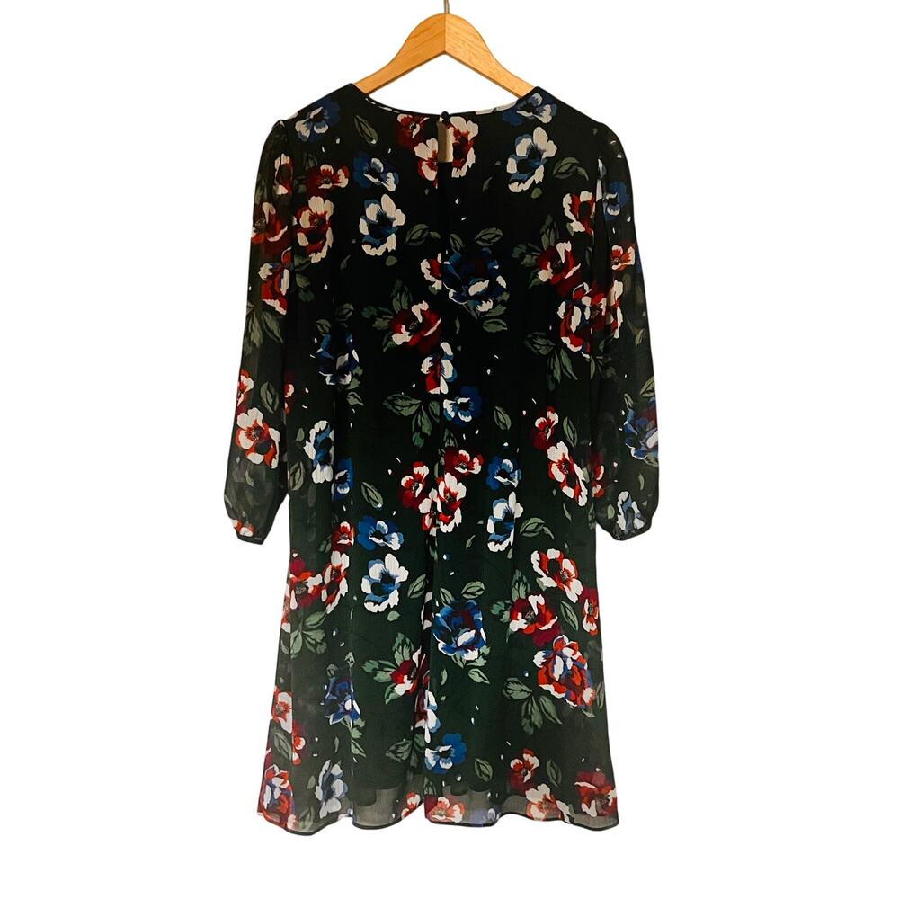 Calvin Klein Floral Shift Dress Size 14 Green Floral Multi - Picture 2 of 7